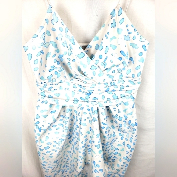 Asos Blue and White Spaghetti Strap Dress Sz 6 - Picture 3 of 10